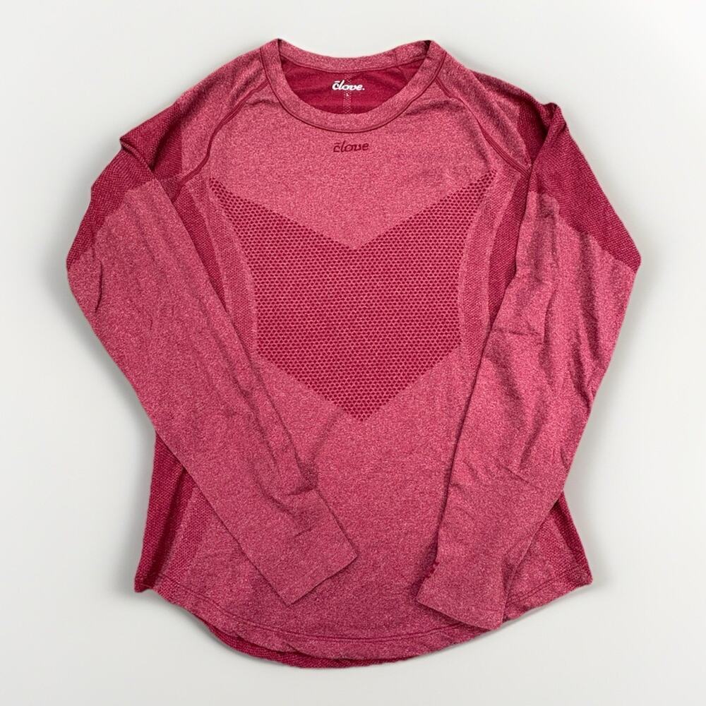 Clove Featherlite Underscrub Bundle Large Maroon Long Sleeve Tops NEW (2-Bundle) - Picture 2 of 10